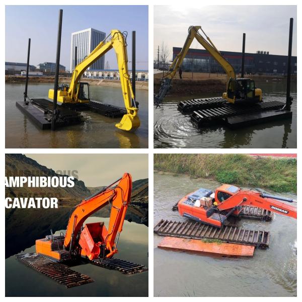 Defeng Amphibious Excavator Customizable Floatation Capacity With Drive Motor For Operation In Wetland And Water Projects