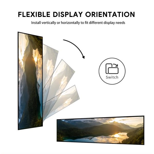 Ultra Wide Stretched Bar LCD Display Shelf Edge Digital Signage Android WiFi Screen Smart Media Player Monitor OEM
