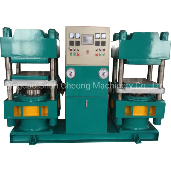 Automatic Grade Vertical Structure Heating Press Duplex Curing Machine for Car Foot Mat Making