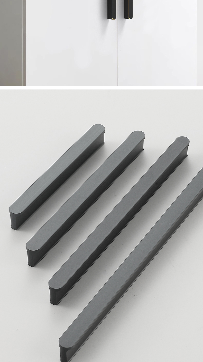 Modern T-shaped Handle White Black 17mm Aluminum Pull Knobs Adjustable Living Room Cabinet Wardrobe Drawer Dresser Pulls