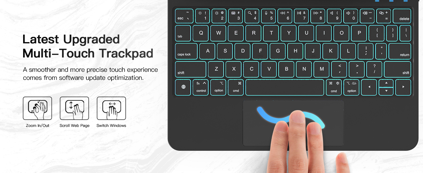 For iPad Air 11 Pro 11Magic Keyboard for Air 10.9"Springy Backlit Surface Multi-Touch Trackpad Wholesale OEM/ODM/Private Label