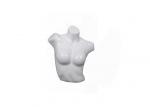 Women Upper Body Shop Display Mannequin , Glossy White Store Fixtures Mannequins