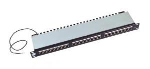 Buy cheap Full Shielded Rack Mount Patch Panel 24 Port Cat5e 19&quot; Krone IDC FTP / STP product