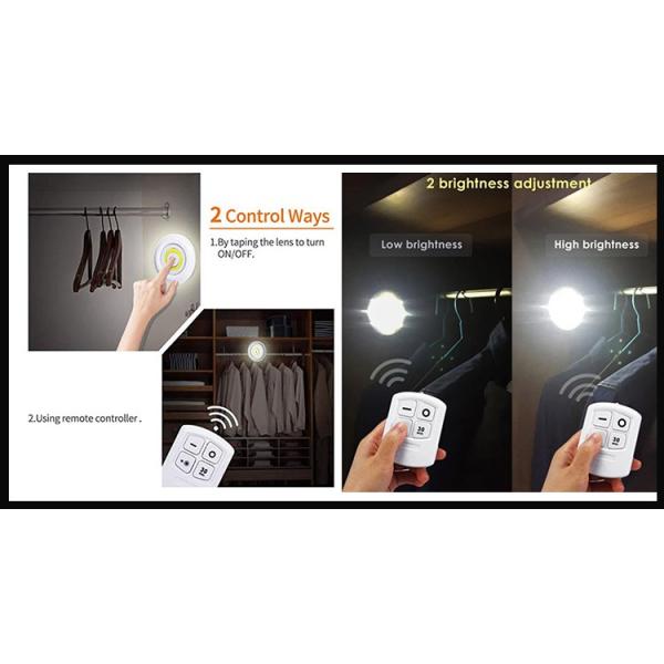 ABS Undermount LED Cabinet Lights SMD Wireless Remote Control Puck Light