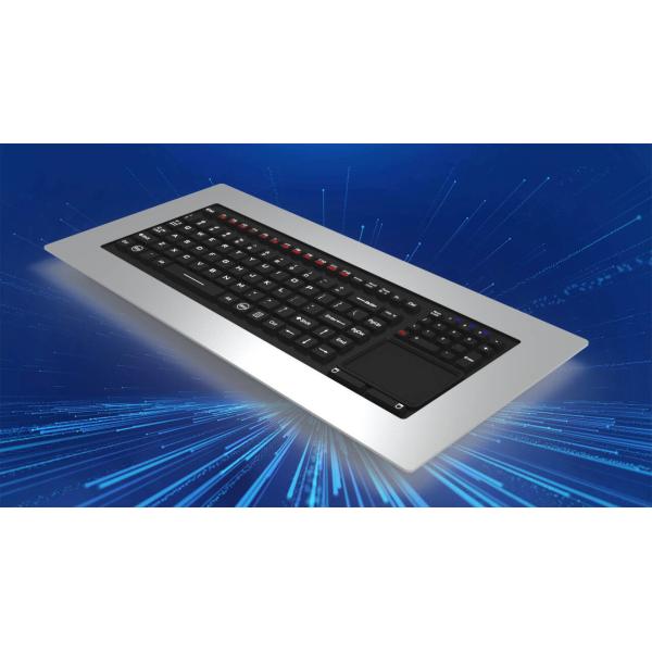 IP65 Panelmount Stainless Steel Metal Silicone Industrial Medical Keyboard With Touchpad