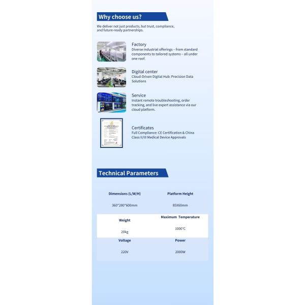 Dental Porcelain Dental Casting Furnace Temperature Control Rapid Zirconia Sintering 2000W