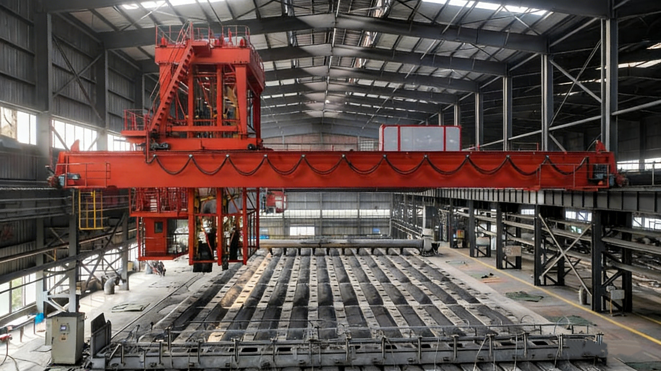 Customized Anode Carbon Stacking Overhead Crane Hydraulic Lifting Equipment for Aluminum Smelter Carbon Plant Workshop