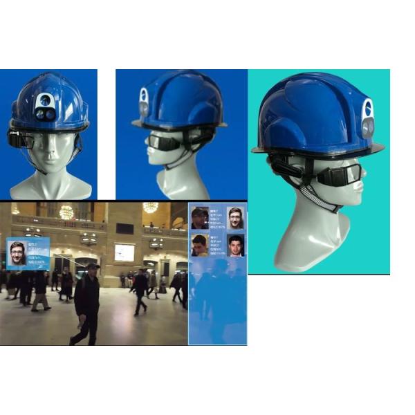 School Non Touch Infrared Temperature Device Smart Helmet Camera Support 4G 3G WIFI