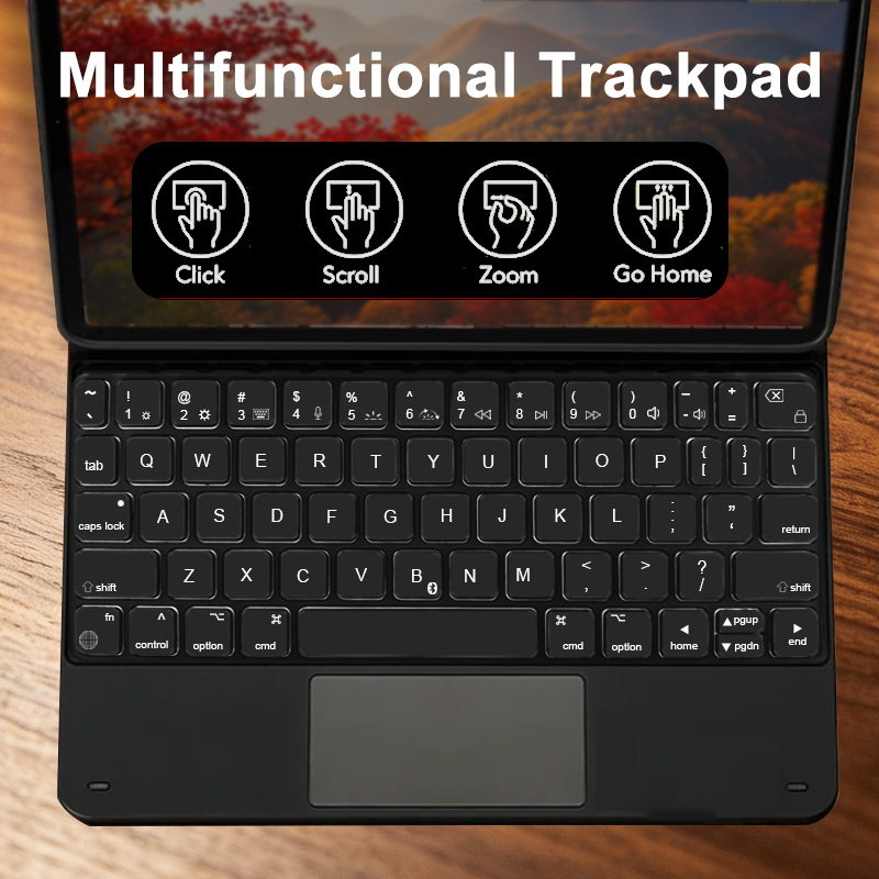 2026 Newest Magnetic Touchpad Wireless BT Backlit Magic Keyboard Case for iPad Pro 11 & Air 11 Inch 1st/2nd/3rd/4th Generation