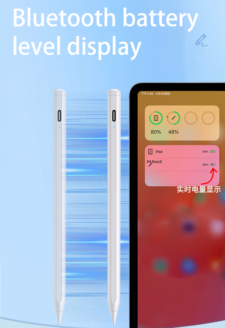 Custom features support Bluetooth connection 30min full charging Capacitive stylus Pencil for iPad 2018 and later