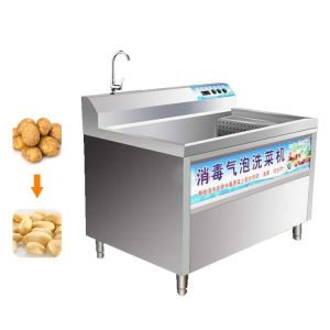 Buy cheap Industrial Conveyor Belt Air Bubble Ozone Cleaner Lettuce Cleaning Root Vegetable Washing Machine Price product