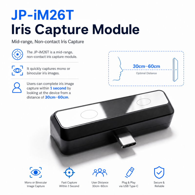 JP-iM26T Iris Recognition SDK 8 megapixels FAR