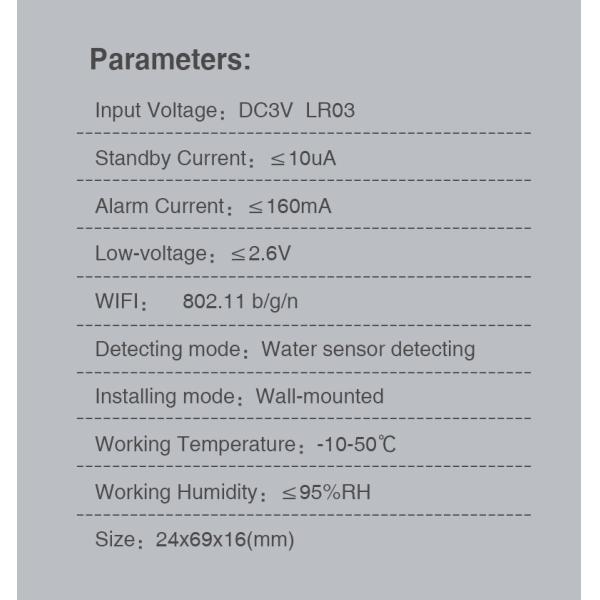 Tuya Smart Life Manufacturer Wifi Smart Water Leakage Detector With A Variety Of Smart Accessories