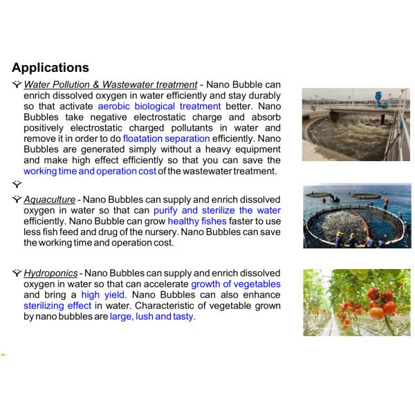 Oxygen Ozone Ultra Fine Bubble Generator For Water Treatment In The Pond And Sea