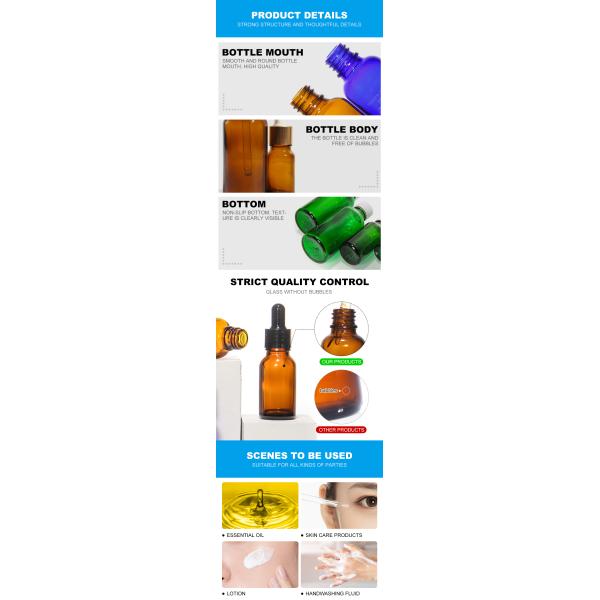 10ml 1oz Dropper Bottle Amber Glass Dropper Bottles With Bamboo Lid