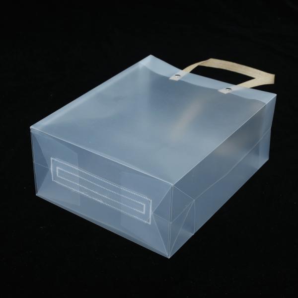 Pp Plastic Clear Tote Gift Bag Pvc Package Transparent Christmas Gift Bag with Folding Style