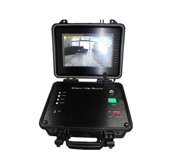 Portable COFDM Video Receiver HDMI CVBS AES256 Encryption H.264 with Battery