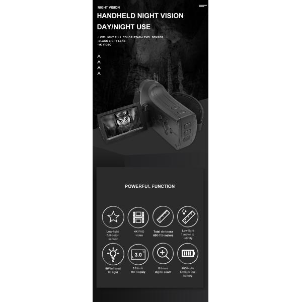 800 Meters Day Night Monocular Long Range Total Darkness Viewing Distance Video Camcorder Function