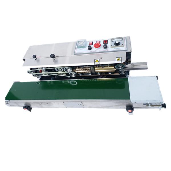 Semi-Automatic Horizontal Bag Sealing Machine Electric Manual Driven Heat Sealing for Cartons Foil Includes Batch Date Printing