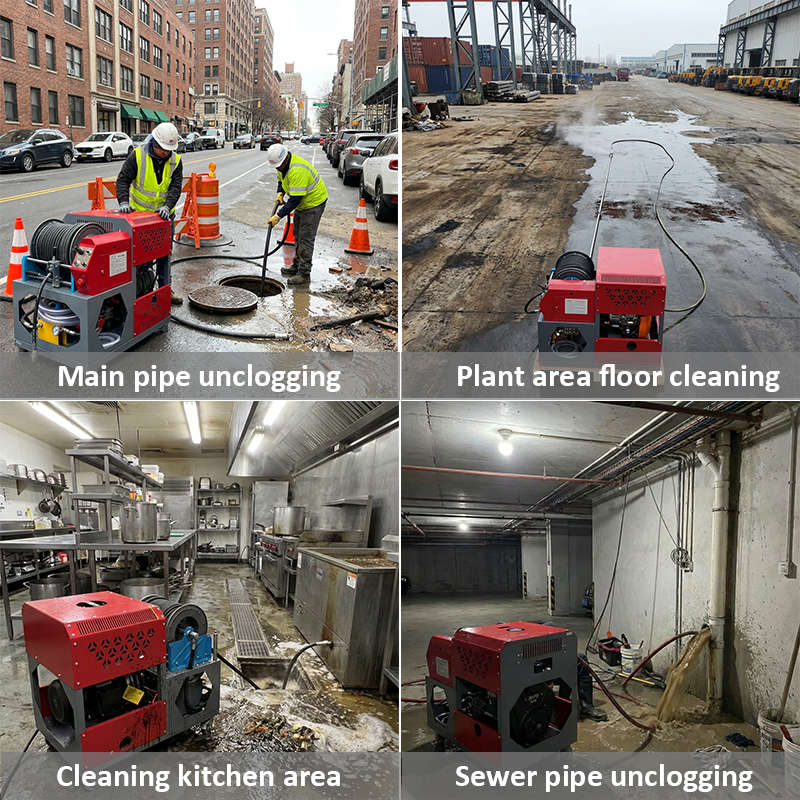 RJHT-680 heavy-duty sewer dredging machine, sewer pipe cleaning machine with remote control function, sewer cleaning machine with customizable logo