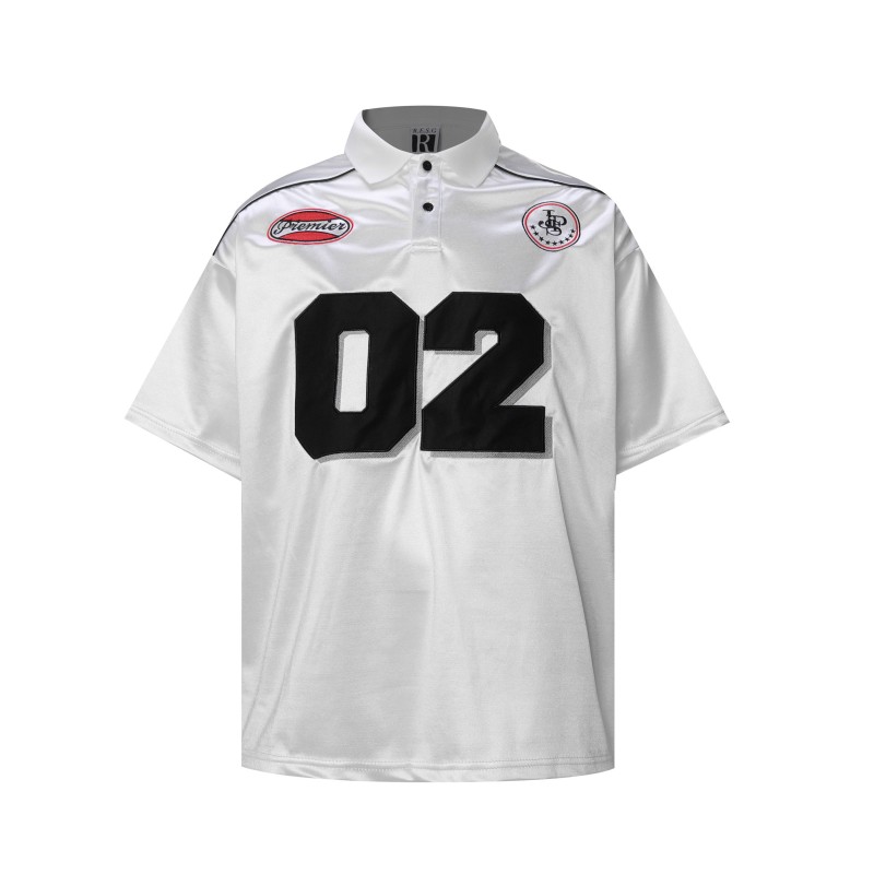 Custom 100% Polyester Woven ODM Baseball Short Sleeve Sky Blue Embroidered Breathable Reflective Hip Hop Street Dance T-shirt