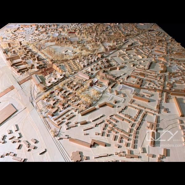 Studio Secchi Vigano & Studio Paola Vigano 1/1000 Z.A.C La Courrouze Wooden Architectural Model