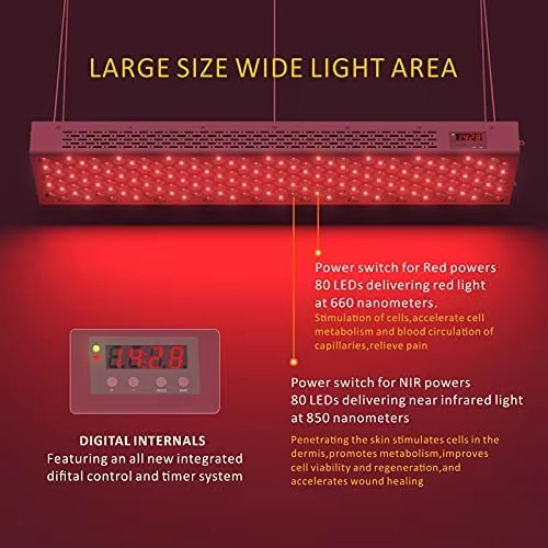 Customizable Wavelength 1000W LED Therapy Light Panel for Professional Red Light Therapy