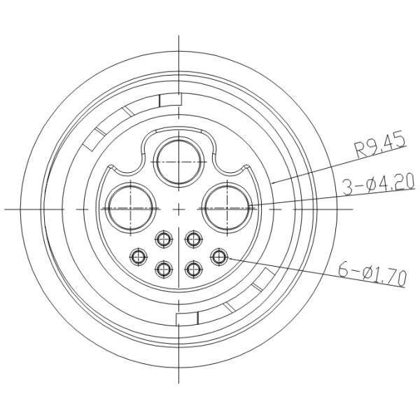 Waterproof Circular Connectors Electrical Plug Socket IP67 Panel Mount Connector 3+6 Pin
