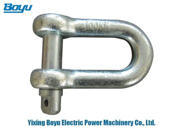 High Strength Transmission Line Stringing Tools D / Bow Shaped Shackle