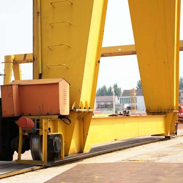 Load Rail Wheel Double Girder Gantry Crane Lifting Stone Blocks 50 Ton 380V 50Hz
