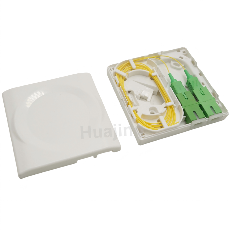 ABS Fire Retardant Optical Fiber FTTH Box Compact 80x80x20.5mm