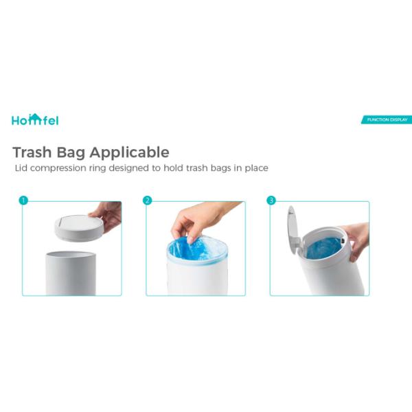 Support Room Space Selection 1.5L OEM Stainless Steel Desktop Mini Trash Bin with Press Open