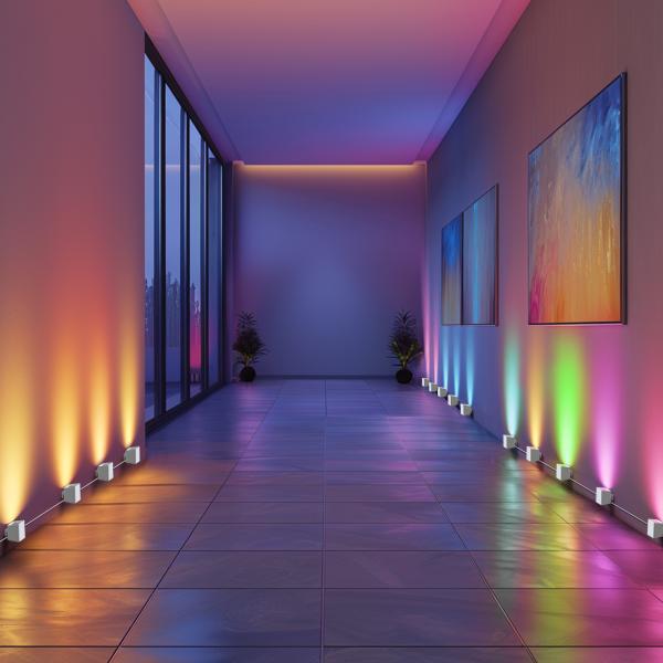 Bluetooth control Addressable RGBCW Smart Wall Sconces / Eave Lights For Christmas Decoration