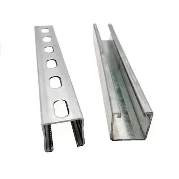 200 Lbs Weight Capacity Solid Strut Channel with 14 Holes and 9/16 Inch Hole Size for Sturdy Support