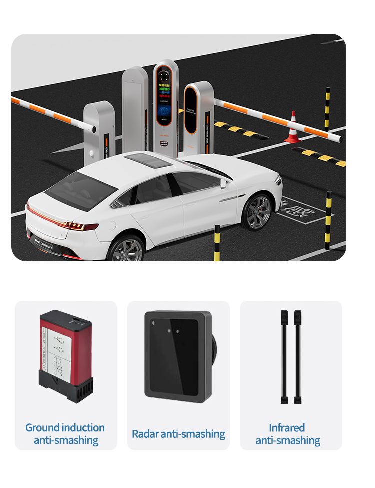IP67 Traffic Barrier Gate Parking System Solution Anti Tailgating