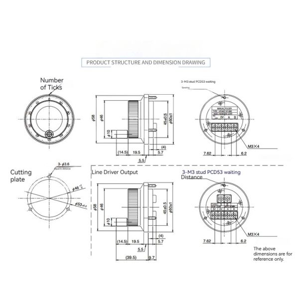 Original Tosoku RE45T Electronic Rotary Encoder CNC Machine Tools MPG Hand Wheel Manual Pulse Generator for Engraving Machine