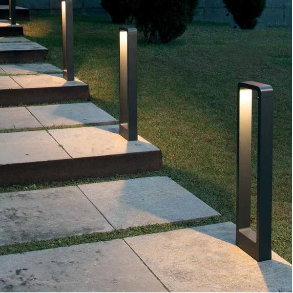 IP54 Sensor Garden Lights Solar Bollard Pathway Lights LED Lawn Lamp