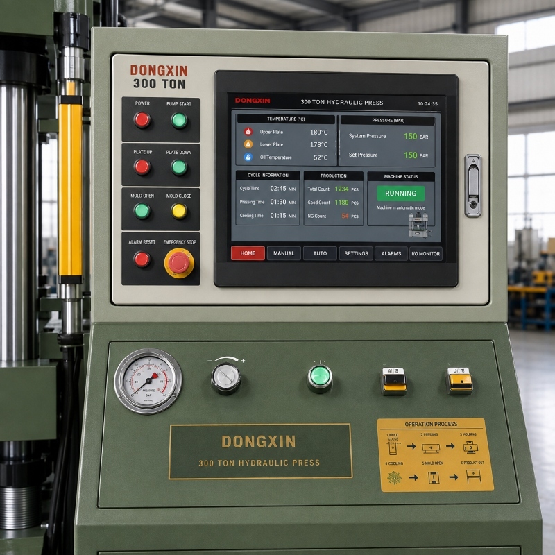 300 Tons Pressing Force High Efficiency Melamine Press Machine With PLC Control For Crockery Manufacturing