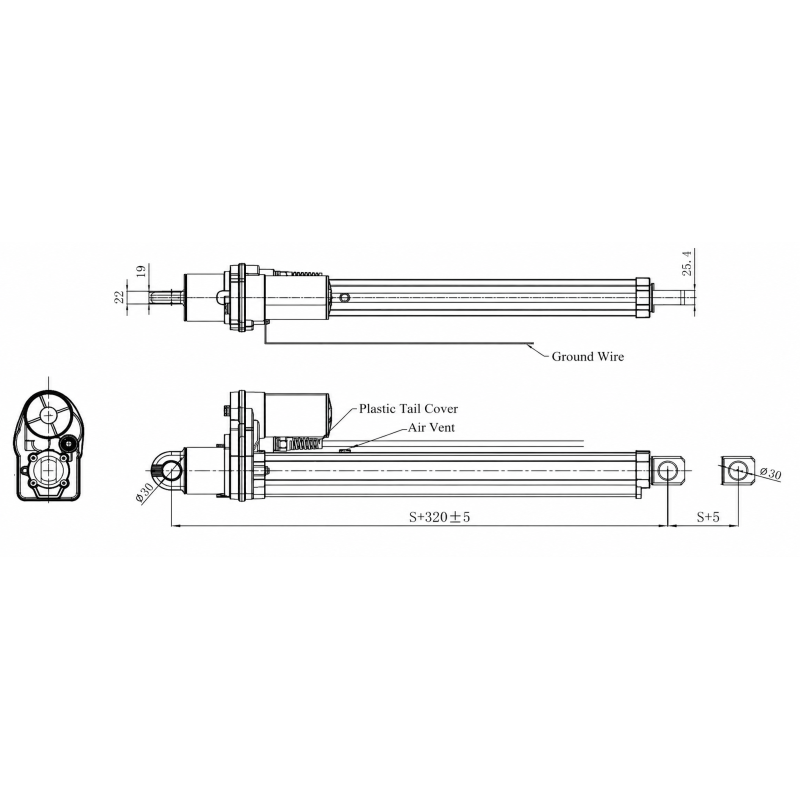 U20G Heavy Load Linear Actuator for Solar Tracker Systems | TOMUU
