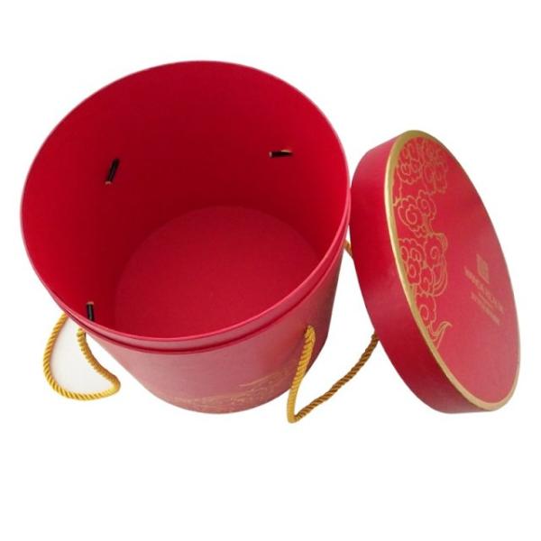 High-stand Gift Packaging Boxes Cylinder Craft Paper Stamping / Embossing Printing
