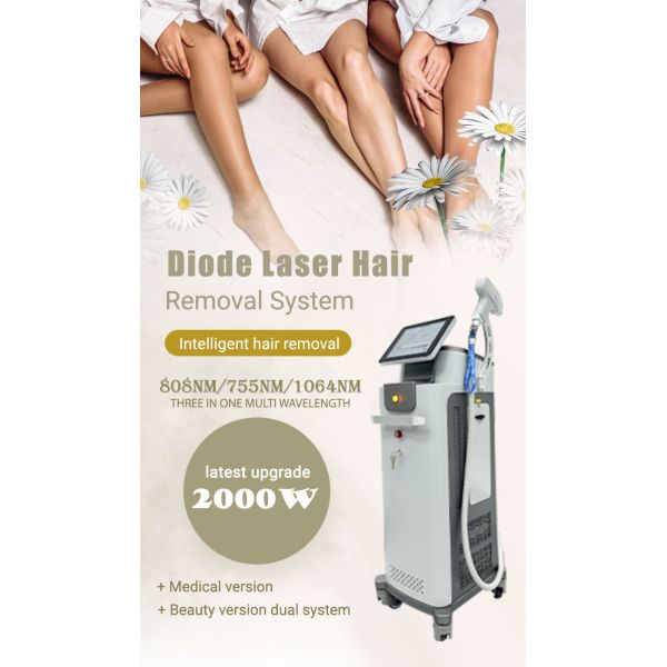 Germany Bar 1200w 1600w Laser Diode 808nm Laser Hair Removal Machine