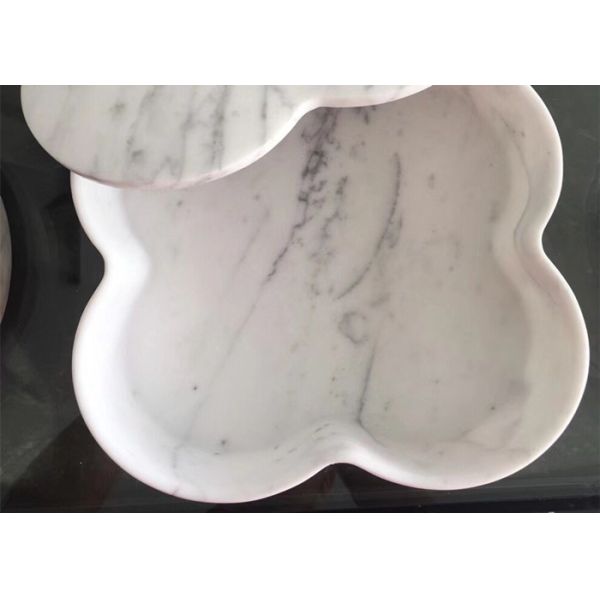 Safe Nontoxic Marble Dinnerware Set , Natural Marble Stone For Tableware