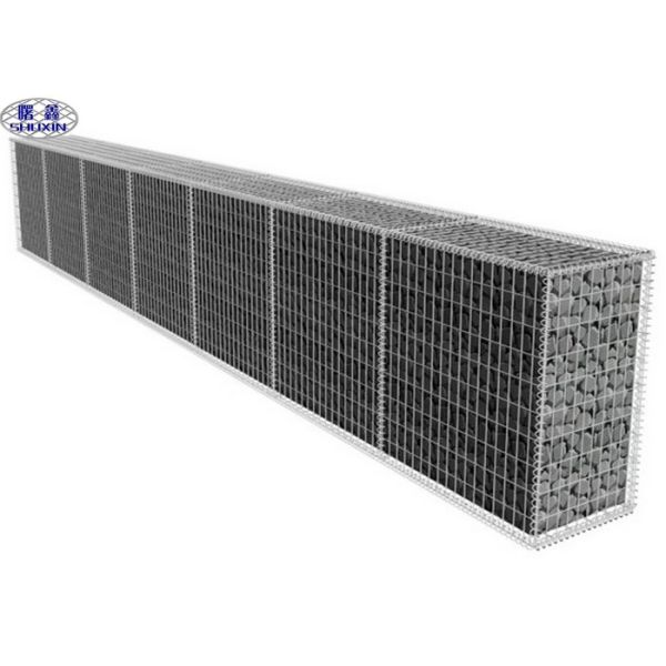 Stone Filled Gabion Wire Mesh Boxes Galvanized Welded Craft ISO Certification