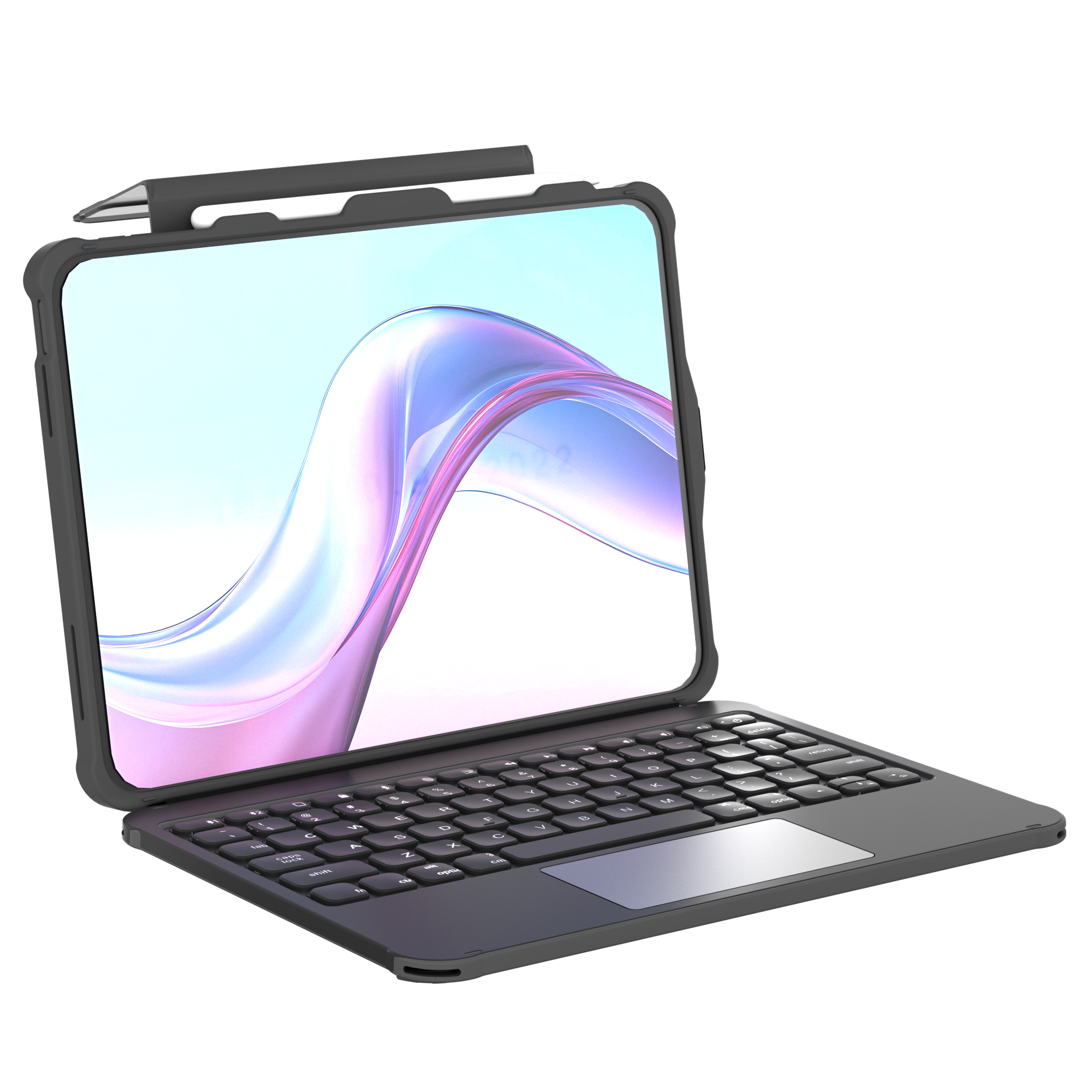 Custom Logo Precision Trackpad Keyboard Case with Rugged Drop-Proof Shell for iPad A16,Waterproof CE/RoHS for Education/Business