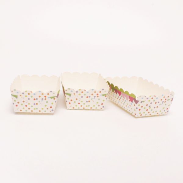 Disposable Foil Square Paper Baking Cups Biodegradable Packaging Box
