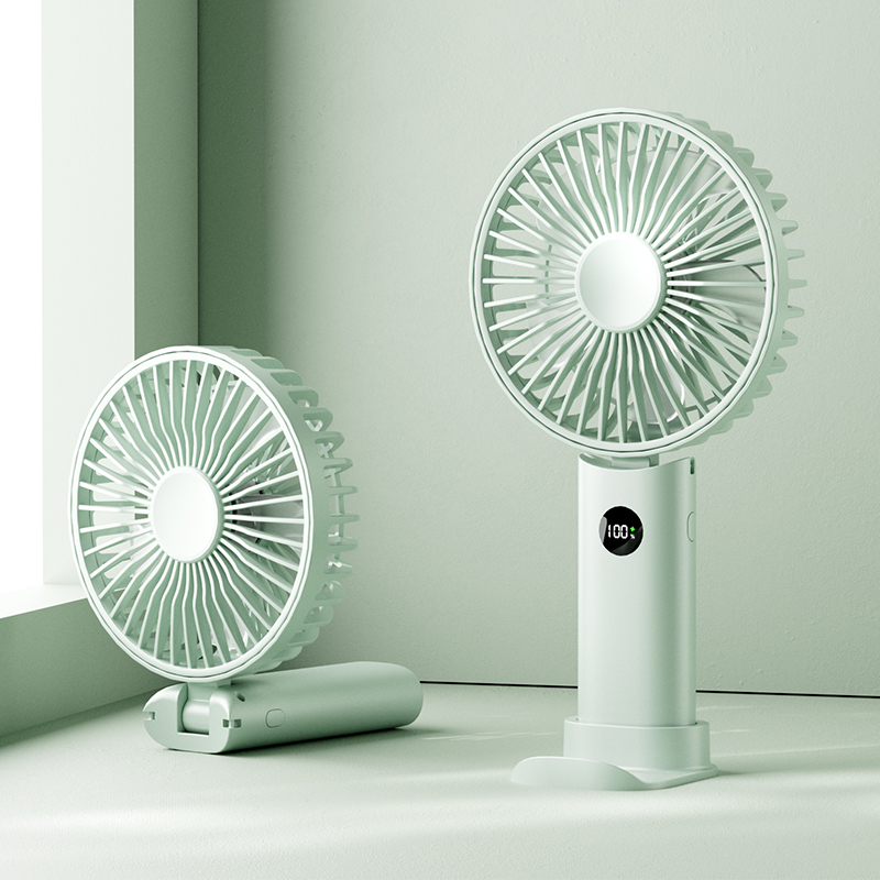 Handheld Fan with 2400mAh Battery Customizable Capacity/Logo/Packaging Handheld/Neck/Desk with Base & Lanyard