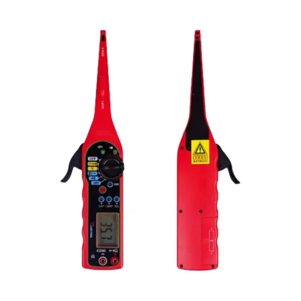 Close-up view of automotive circuit tester interface and controls