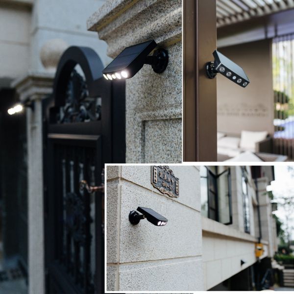 Adjustable Security 600lm 120degree Solar Motion Sensor Wall Light PC+ABS