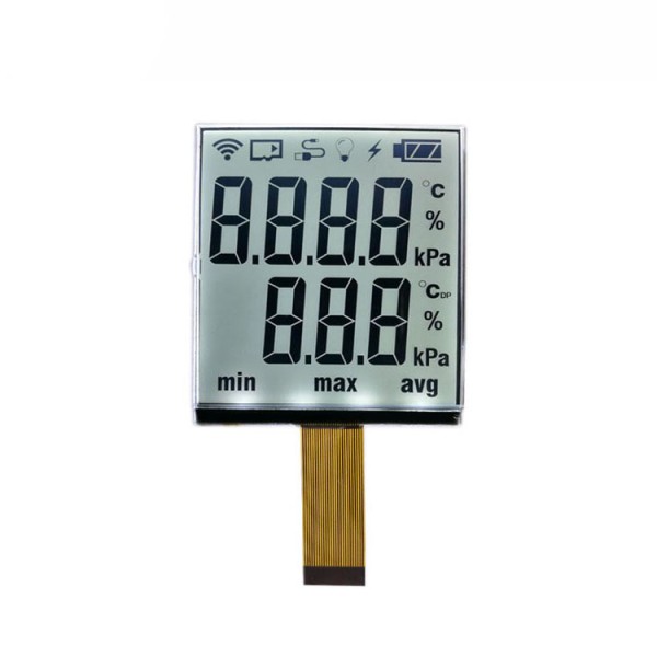 Custom Lcd Display COG Grey 7 Segment 7 Digits Lcd Display Screen for Barometer