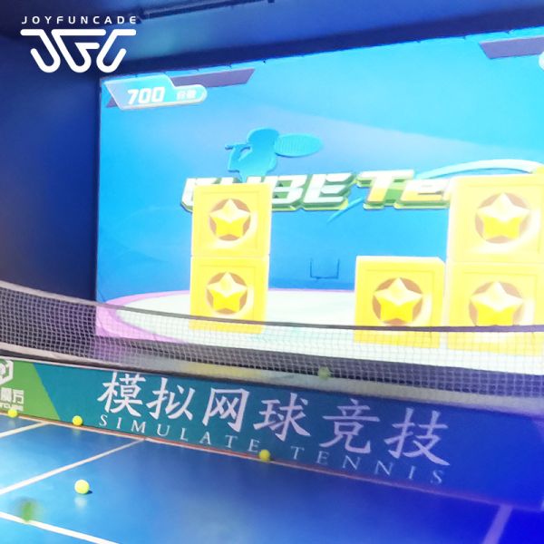 220V Virtual Tennis Simulator with Ball Return System for 1-2 Players